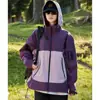 Chamarra Cortavientos de Moda 2026 con Bloques de Color para Mujer, Chaqueta Cortavientos Suelta Casual para Exteriores de Otoño e Invierno