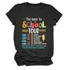 Camiseta Feminina Casual Fashionável de Manga Curta com Gola Redonda para Volta às Aulas Amazon eBay Loja Independente