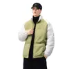 Chaqueta de Algodón con Cuello Alto para Hombre Tendencia Invierno Cortavientos Forro Polar Algodón Engrosado Abrigo Pareja Chaqueta Acolchada Gruesa de Algodón Superior Hombre