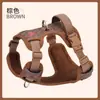Arnés Retro de Cuero para Mascotas Transfronterizo, Arnés para Perros Estilo Chaleco Reflectante, Imprescindible para Perros Pequeños y Medianos al Salir