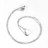 Collar con Colgante de Corazón Estilo Europeo y Americano al por Mayor, Colgante Sencillo y Elegante, Joyería al por Mayor de Collar de Acero Inoxidable con Forma de Corazón para Mujer