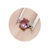 Productos de fábrica originales anillo de cristal rosa Morgan imitación anillo de diamante rosa chapado en PT950 Europa y Estados Unidos anillo de diamante de propuesta para pareja de lujo bajo