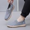 Sapatos Masculinos 2025 Primavera Novos Comércio Exterior Malha Sapatos Masculinos Respiráveis Resistentes ao Desgaste Antiderrapantes Slip-on Preguiçosos Sapatos Masculinos de Sola Macia