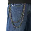 Pantalones de Cadena de Doble Capa Punk Hip-Hop Personalizados de Venta Caliente Europeos y Americanos Cadena para Cintura de Jeans Versátil de Moda