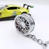 Llavero de Cubo de Rueda Te37 Bbs de Comercio Exterior Transfronterizo, Cubo de Rueda Metálico para Modificación de Ventilador de Coche, Colgante de Coche con Disco de Freno