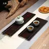 Bambu Pequena Jangada de Bambu Cerimônia do Chá Tapete de Chá Cortina de Chá Rattan Trançado Conjunto de Chá Suporte para Bule Tapete de Bambu para Chá Tapete de Chá Descanso para Xícara Suporte para Xícara Acessórios para Cerimônia do Chá