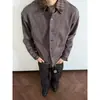 Conjunto de Duas Peças Patchwork Lapela Manga Longa Primavera e Outono Estilo Old Money Masculino Bonito Cleanfit Jaqueta Cardigã de Tricô