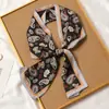 Pañuelo de Seda Estilo Francés Diadema Otoño Delgado Perezoso Vintage Pañuelo de Seda Pequeño Largo para Mujer Cinta Bufanda Decorativa Pañuelo de Cabeza Cinta