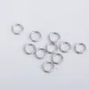Anel Fechado Banhado a Ouro Real Prata de Lei 925 Fivela Redonda Fivela Aberta Universal Acessórios de Joias DIY Elo de Pulseira Colar Fivela