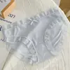 CS091 # Bragas de encaje para niñas, color liso de tiro medio, bragas de puro deseo para mujer, lencería suave y sexy para damas