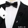 Conjunto de Gravata Borboleta, Abotoaduras e Broche Masculino de Três Peças para Terno de Casamento do Noivo Decoração de Camisa Gravata Borboleta Paisley