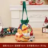 Saco de maçã de Natal transfronteiriço Saco de presente de flanela com desenho animado bronzeado com laço Sacola de presente de doces para crianças