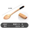 Cuchara de madera estilo japonés cuchara de madera mango largo cuchara de café cuchara para mezclar cuchara para miel cuchara pequeña cuchara cuchara cuchara para comer vajilla