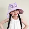 Chapéu de desenho animado com aba larga, estilo fino, sem copa, para bebês meninas, chapéu de proteção solar de verão para bebês, meninos e crianças