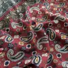 Lenço Transfronteiriço Novo de Algodão e Linho para Mulheres, Outono e Inverno Novo Cachecol Fino Estampado Caju Vermelho Angorá Lenço Decorativo para Cabeça