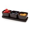Plato Negro Transfronterizo para Bocadillos Set de Bandejas Bocadillos Platos Pequeños para Niños Cerámica Hogareño Cuadrado Plato de Hueso Hecho a Medida