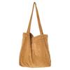Amazon Bolso de Hombro de Pana Moda Gran Capacidad Bolso de Mujer Casual Casual Bolso de Tela de Pana Logo Personalizado