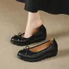 Zapatos de Cuero Suave Individuales para Mujer, Estilo Francés, Suela Suave Suave, Ligeros, Nuevo Estilo Primavera y Verano 2026, Zapatos Casuales para Mujer, Zapatos de Mocasín de Boca Baja