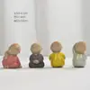 Mascota de té creativa pequeño monje Shama figura de palo brasilero cerámica decoración maceta micro paisajismo decoraciones de animales pequeños