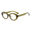 Óculos Retrô Oval com Armação Preta Estilo Europeu e Americano para Mulheres, Moda Y2K Street Style, Armações para Óculos com Filtro de Luz Azul, Podem Ser Personalizados com Lentes de Grau