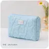 Nueva Bolsa de Cosméticos Color Caramelo Estilo Ins con Flores para Niña Gran Capacidad Bolsa de Almacenamiento para Cuidado de la Piel Portátil Lavable Envío Gratis
