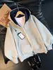 Sudadera con Capucha de Bloques de Color Americano para Hombre Otoño Peso Pesado Cardigan Chaqueta Oculta con Múltiples Bolsillos Top de Corte Limpio