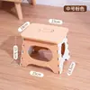 Taburete plegable de plástico para uso doméstico, resistente y duradero, taburete pequeño para niños, silla apilable portátil nueva, personalizable