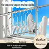 Secador de Sapatos de Aço Inoxidável, Secador de Sapatos Doméstico, Varal Pequeno para Roupas, Sapateira Pequena, Varal de Varanda, Prateleira de Armazenamento