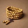 Pulseras de Cuentas de Sándalo Dorado, Varios Estilos, Cuentas Talladas con Patrón de Dragón Ruyi, Accesorios, Adornos de Mano de Sándalo, Estilo Pareja, Rosario Cultural de Juguete