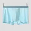 Ropa Interior para Hombre Seda de Hielo Sin Marcas Pantalones Transpirables para Hombre Calzoncillos Pantalones Boxer para Hombre Cintura Media Transpirables Pantalones Delgados