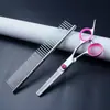 Tesouras Profissionais para Pet Grooming Boca de Peixe Conjunto para Aparar Pelos de Teddy Tesouras Curvas Ferramentas para Cortar Pelo de Cachorro Tesouras para Cortar Pelo de Cachorro