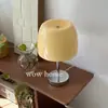 Lámpara de Mesa de Vidrio Antigua Media Estilo Americano Retro Lámpara para Sala de Estar Comedor Lámpara de Mesa Bauhaus Lámpara de Mesa Cálida para el Hogar Lámpara de Mesa de Noche
