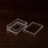 Caixa Plástica Transparente Retangular Pequena com Tampa Material PS de Grau Alimentício Embalagem para Doces Presentes Acessórios