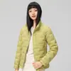 Jaqueta de Penas Autoadesiva Outono Inverno Nova Transfronteiriça Unissex Leve 90% Penugem de Pato Branco Gola Alta Casual Leve Outerwear