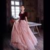 Vestido Vermelho Toast para a Noiva 2026 Novo Estilo Princesa Fugitiva Pode Usar Casualmente Estilo Hepburn Noivado Exame de Arte Vestido de Noite