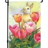 Bandera de Jardín Nueva de Pascua Transfronteriza Bandera con Patrón de Conejo Bandera Festiva para Exteriores Amazon Bandera de Jardín de Pascua