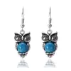 Set de Joyería de Metal con Forma de Búho y Turquesa para Collar, Aretes y Pulsera - Moda Europea y Americana Transfronteriza - Venta al por Mayor