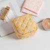 Bolsa de almacenamiento de algodón sanitario con diseño floral, acolchada, con diseño de luna para niña, para toallas sanitarias, portátil, para viaje, monedero, bolsa roja