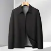 Chaqueta Estilo Papá para Hombre 2026 Otoño Nueva Casual de Negocios Cuello Solapa Cremallera Cortavientos Ejecutivo Chaqueta para Hombre