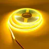 Fita de LED Cob 24V 320D Baixa Tensão 12V Luz Colorida Cor Única Barra de 8mm Canal de Alumínio Ktv Atmosfera Tira de Luz Linear Flexível
