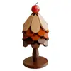 Estilo Navideño Madera Maciza Plegable Decoración de Madera Esterilla Aislante Posavasos Antiescaldado Hogar de Alta Gama Diseño Resistente a Altas Temperaturas Adornos