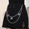 Corrente de Calça Aranha Moda Retrô Tendência Punk Joias Europeias e Americanas Atacado Corrente de Cintura Anel Dupla Camada Versátil para Garotas Descoladas