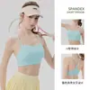 Sujetador de Yoga con Correas Dobles de Hombro de Color Contrastante para Mujer con Almohadillas en el Pecho, Chaleco Deportivo Ligero y Transpirable, Sujetador Deportivo con Espalda Hermosa