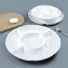 Plato para Comida Estofada de Cinco Compartimentos, Plato para Frutas, Plato para Platos Fríos de Restaurante Comercial, Plato Dividido para Snacks y Frutas Secas Comercial