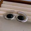Brincos Colar Estilo Medieval Oval Espiral Camada Dupla Corrente Simples na Clavícula Design Conjunto de Joias de Nicho para Mulheres