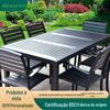 Mesa e cadeiras de jardim de liga de alumínio, estilo moderno minimalista para exterior