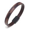 Fornecimento transfronteiriço de pulseira de joia de couro PU de moda europeia e americana atacado pulseira masculina criativa lote misto de uma geração de cabelo