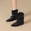 Botas de punta ZHR, nueva colección otoño 2026, con un diseño de bota vaquera western estilo Maillard y caña alta