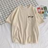 Nova camiseta de manga curta masculina verão coreano estilo moderno simples meia manga top Hong Kong estilo frouxo casual moda marca t-shirt
