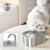 Dispensador de agua para mascotas de acero inoxidable de alta gama con circulación inteligente, dispensador de agua sin tentáculos, alimentador, filtro, dispensador de agua silencioso